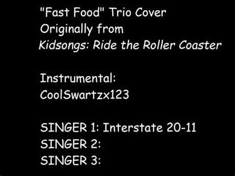 How can i find fast food restaurants near me? 'Fast Food' Open Trio Cover (Me as Singer 1) - YouTube