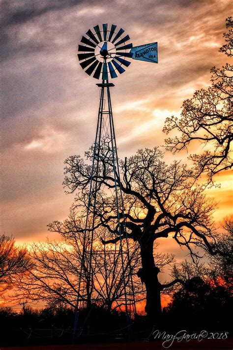 Sunset Windmill View At Bedford Old School Bedford Tx Old Windmills