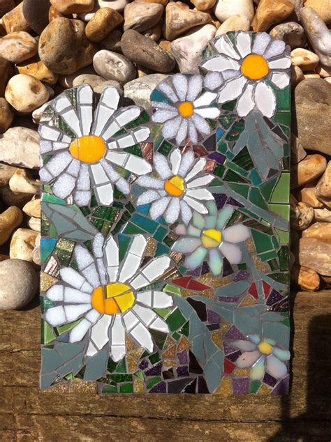 Daisies Mosaic Mosiac Mosaic Art Daisy Field Mosaic Flowers Mosaic Projects Daisies Stone