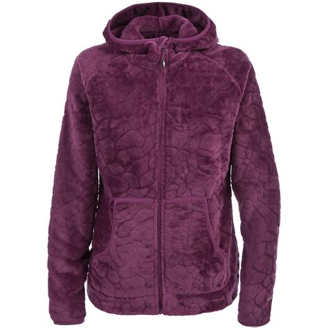 Trespass Womensladies Lux Hooded Full Zip Soft Velvet Fleece Jacket Ebay