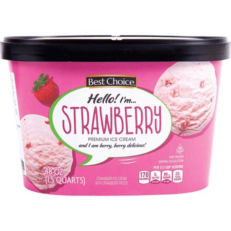 Best Choice Strawberry Ice Cream Scround Ice Cream Superlo Foods