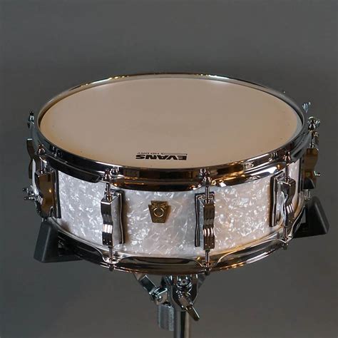 Ludwig 5x14 Classic Maple Snare Drum White Marine Pearl Reverb