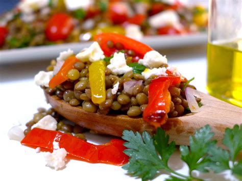Delicious Greek Lentil Salad Recipe With Feta Cheese Fakes Salata