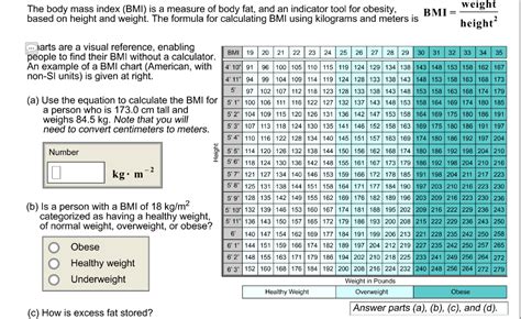The Right Bmi Formula Solved Weight The Body Mass Index Bmi Is A