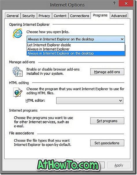 Como Sempre Abrir Links No Desktop Internet Explorer No Windows 8