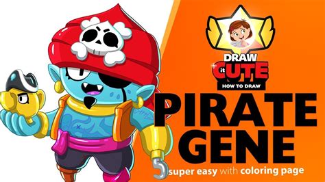 How to draw jacky new brawler from brawl stars. How to draw Pirate Gene | Brawl Stars super easy drawing ...