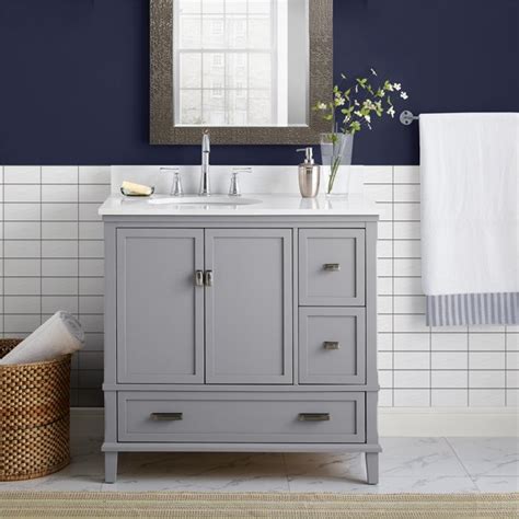 13 inch white bathroom vanity with sink. Dorel Living Otum 36 Inch Bathroom Vanity with Sink, Gray ...