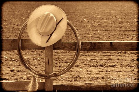 Hat And Lasso On A Fence Photograph By American West Legend By Olivier