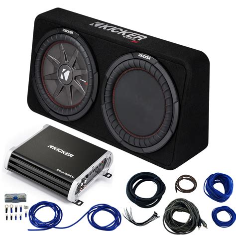 Kicker 43tcwrt12 Single 12 Compr Loaded Subwoofer Box With Kicker