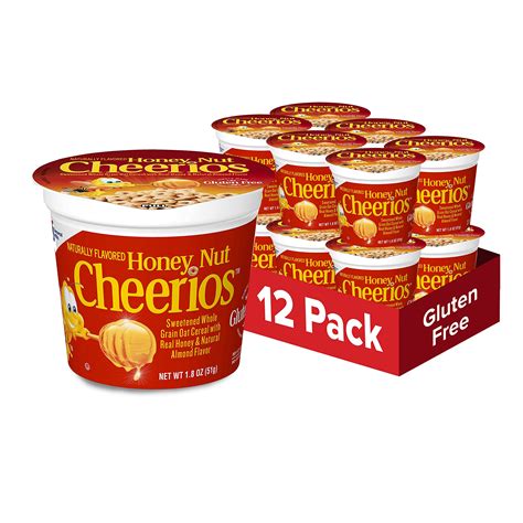 Buy Honey Nut Cheerios Heart Healthy Cereal In A Cup Gluten Free Cereal With Whole Grain Oats