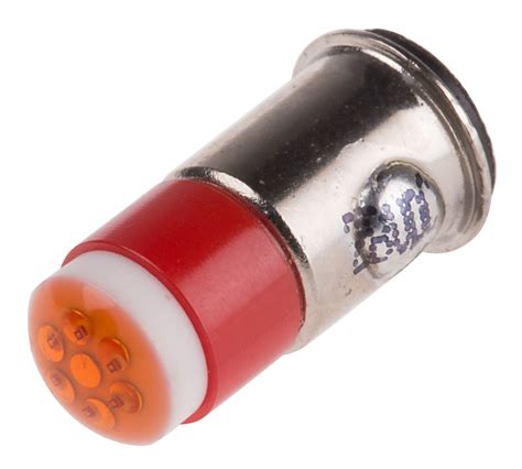 Led Indicator Lamp Midget Flange Red Multichip 6mm Dia 28v Dc Rs