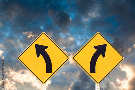 Confusing Road Signs Stock Photo Adobe Stock