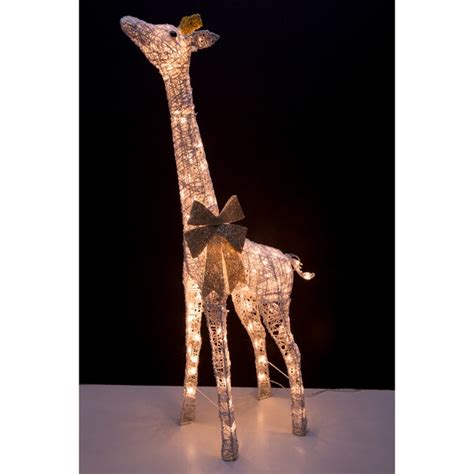 Holiday Living 4 In Giraffe Sculpture With White Incandescent Lights In