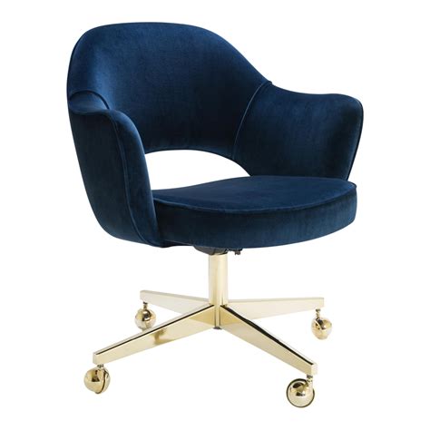 Saarinen Executive Arm Chair In Navy Velvet Swivel Base 24k Gold Edition 3329?aspect=fit&height=1600&width=1600