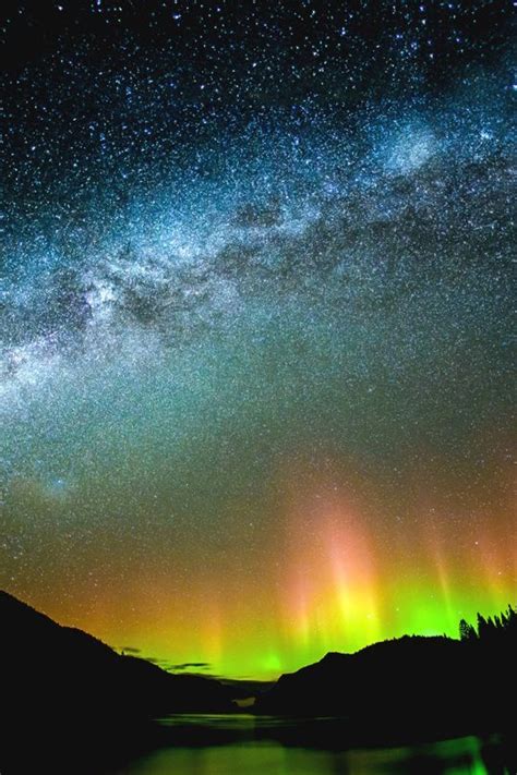 Milky Way And The Northern Lights At The Jacques Cartier National Park