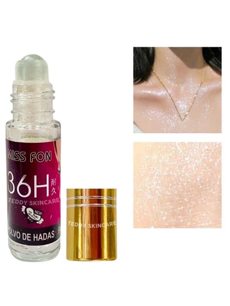 Iluminador Polvo De Hadas Roll On Glitter Fino Cuerpo Y Rostro 36h