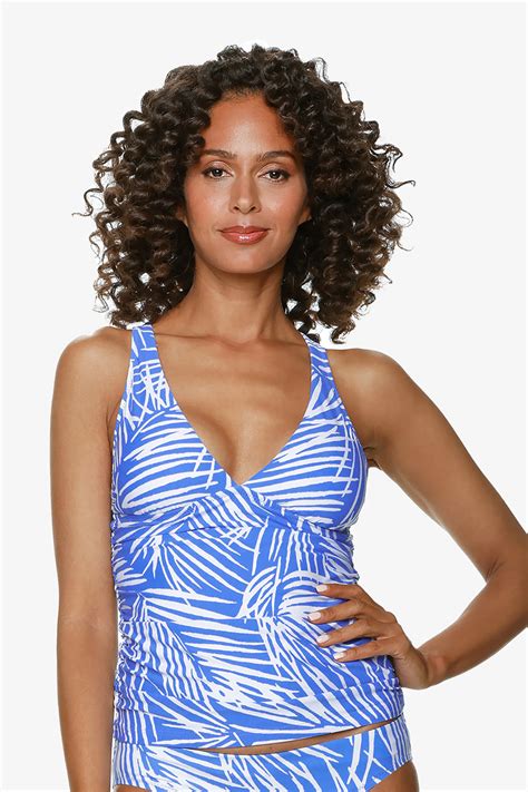 convertible tankini south seas blue periwinkle tropical print helen jon