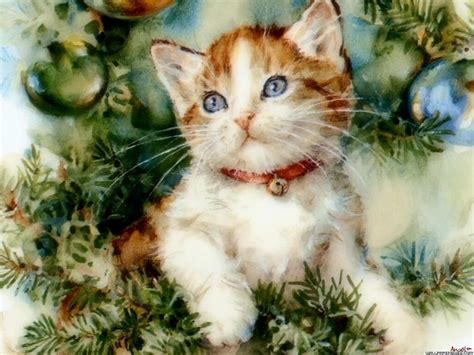 Free Download Vintage Kitty Christmas Cards The Czech 1024x768 For