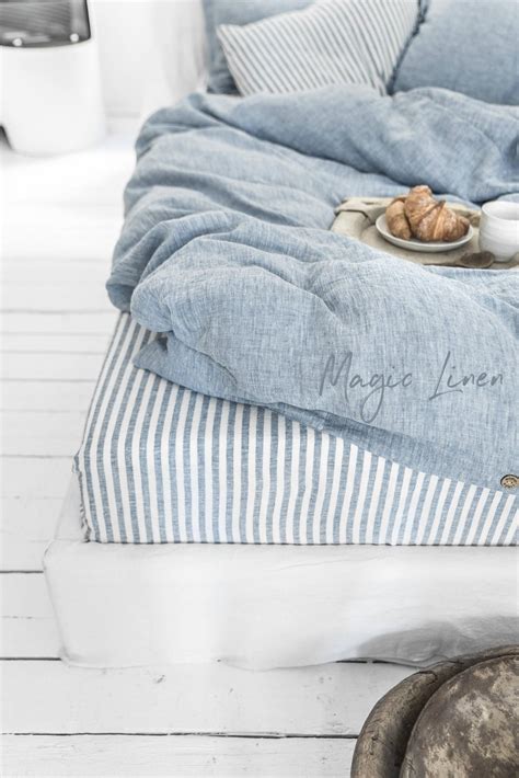 We did not find results for: Blue Striped linen fitted sheet. Custom size bed sheet ...