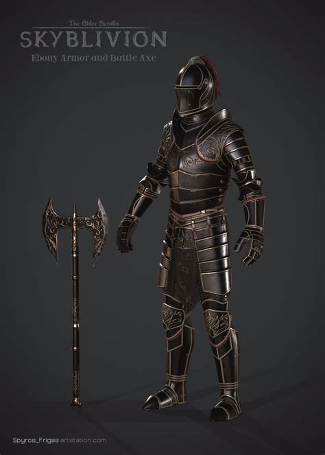 Ebony Armor In Skyblivion Elder Scrolls Races Medieval Fantasy