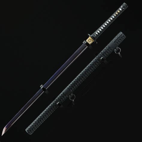 Straight Katana Handmade Japanese Ninjato Chokuto Sword With Purple