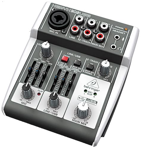 Behringer 302usb Premium 5 Input Mixer With Xenyx Mic Preamp And Usb