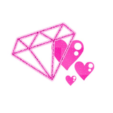 Mq Pink Diamond Diamonds Heart Sticker By Qoutesforlife