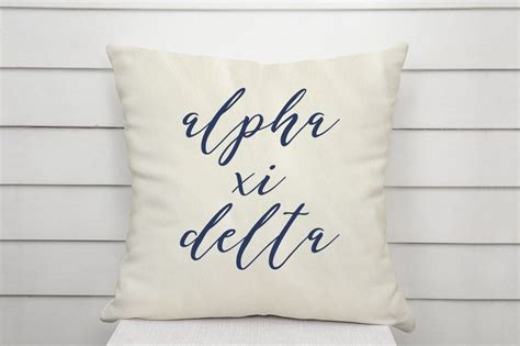 Axid Alpha Xi Delta Script Pillow Etsy