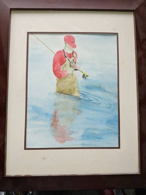 Fly Fishing Painting 11x7 Watercolor Etsy