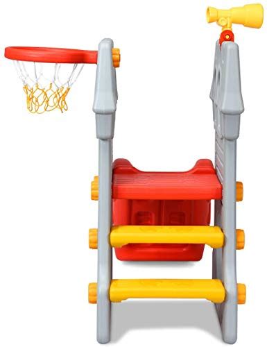 Glacer Toddler Slide 5 In 1 Kids Climber Slide Playset W Basketball