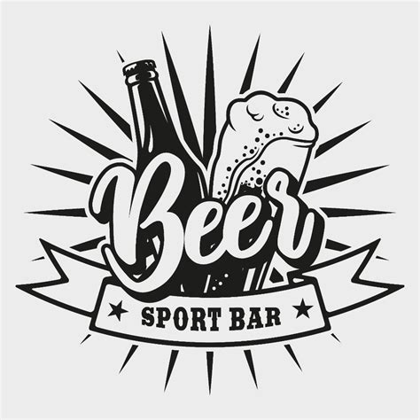 Logo Para Bar De Cerveza Sobre Fondo Blanco Descargar Bar De