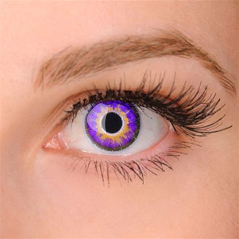 Closeup Of Our Violet Or Purple Triple Colored Contact Lens Has A