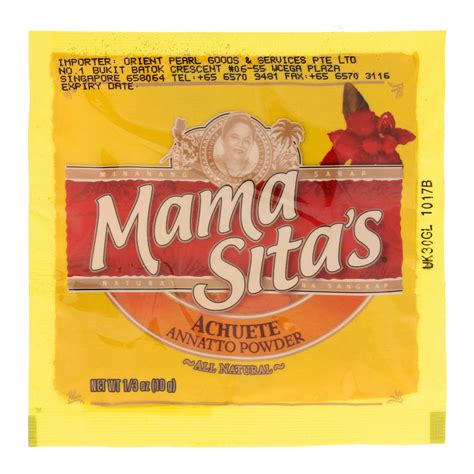 Mama Sitas Annatto Powder 10g Coo Foods
