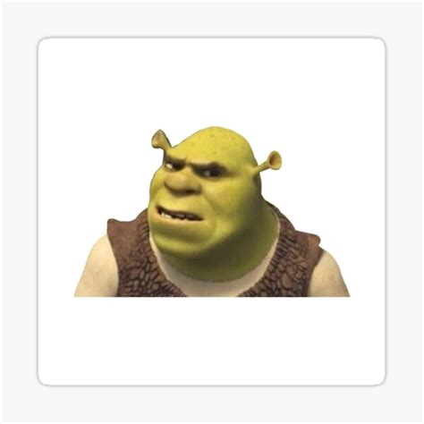Shrek Confused Sticker By Zansart Redbubble