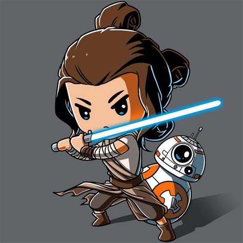 Rey And Bb 8 Stand Back T Shirt Official Star Wars Tee Teeturtle