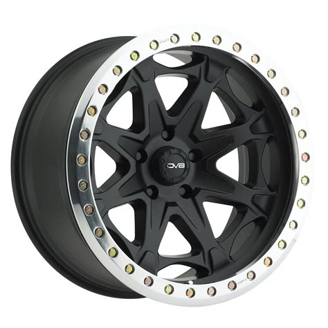 Dv8 Offroad 882 Series Beadlock Wheel In Matte Black With Polished Ring