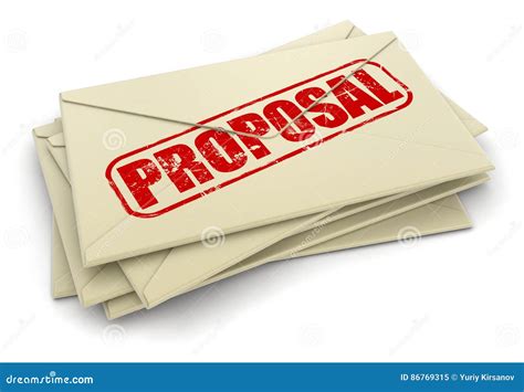 Image Of Proposal Letters Stock Illustration Illustration Of Plan