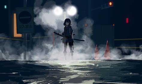 Assassin Anime Girl With Sword Wallpaper Hd Anime Wallpapers K