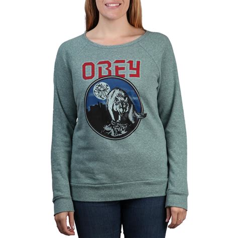 Obey Clothing Wolfen Crew Neck Fleece Womens Evo Outlet