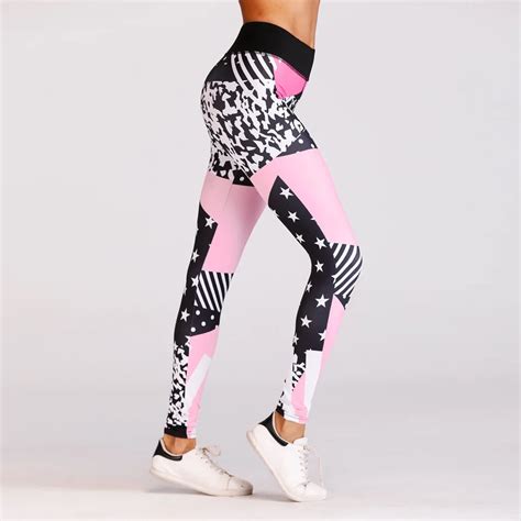 Buy New Arrival Geometric Texture Pattern Print Fitness Legging Llift The Hips