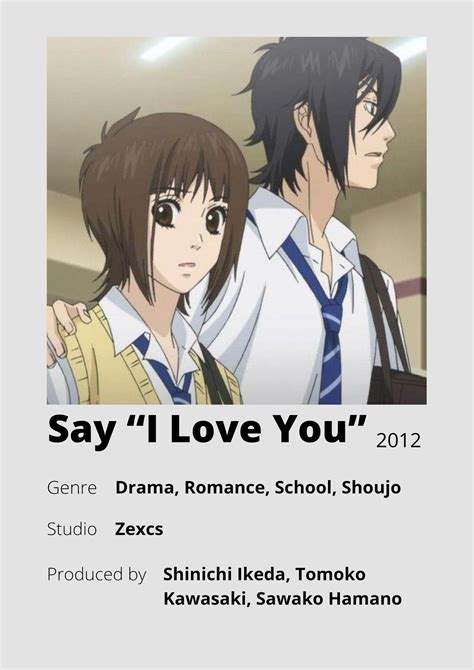 Say I Love You In 2021 Anime Films Anime Canvas Anime