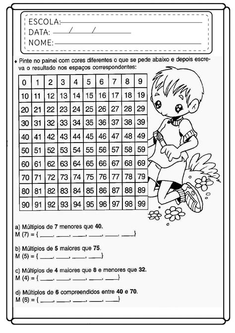 Atividade De Matematica 5 Ano Divisão