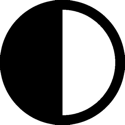 Embleme central á fond blanc, cercle rouge bordé d'accolades alternées noires et blue clair. Astrology First Quarter Icon | Windows 8 Iconset | Icons8