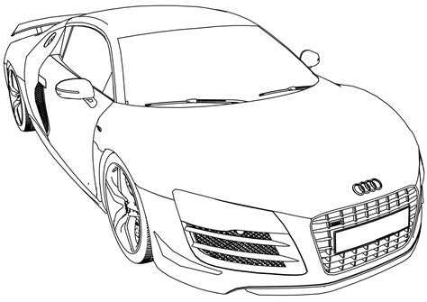 Audi R8 Coloring Pages Cars Coloring Pages Race Car Coloring Pages