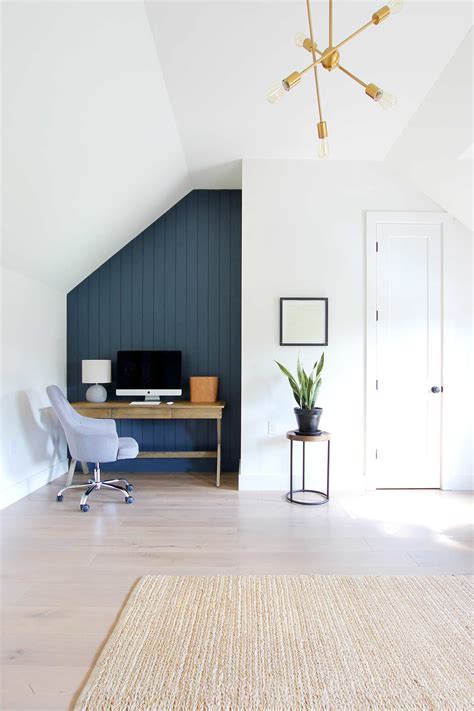 Just make sure that if you. Home Office Makeover Reveal with Dark Shiplap Wall - Plank ...