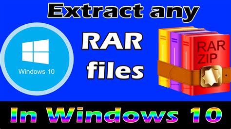 How To Extract Rar Files In Windows 10 Pc Tips And Tricks 01 Youtube