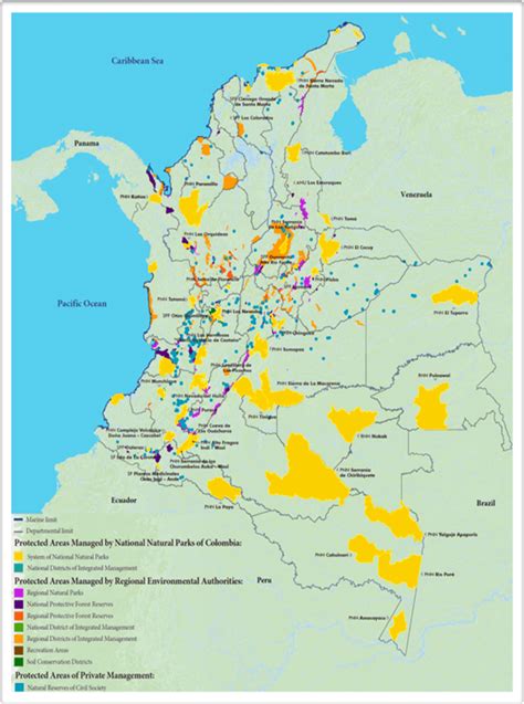 Map Of Natural Protected Areas Of Colombia 49 Download Scientific