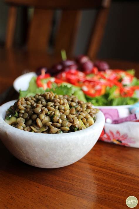 Marinated Lentil Salad With Tangy Dressing
