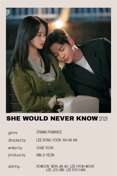 She Would Never Know Korean Drama Songs Film Posters Minimalist All Korean Drama