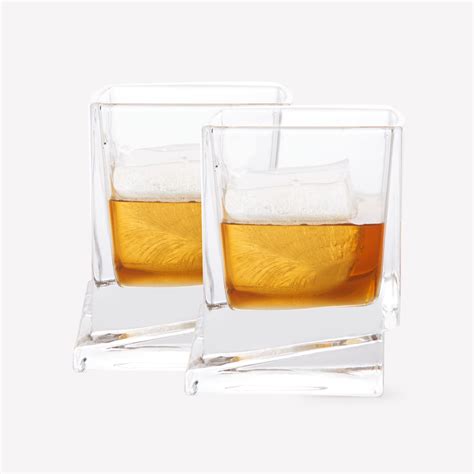 Joyjolt Carre Whiskey Glasses Set Of Two Bespoke Post